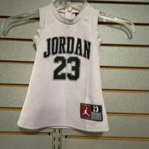 Jordan 23 Girls Mesh Basketball Jersey Dress Light Pink Lavender Size 12M